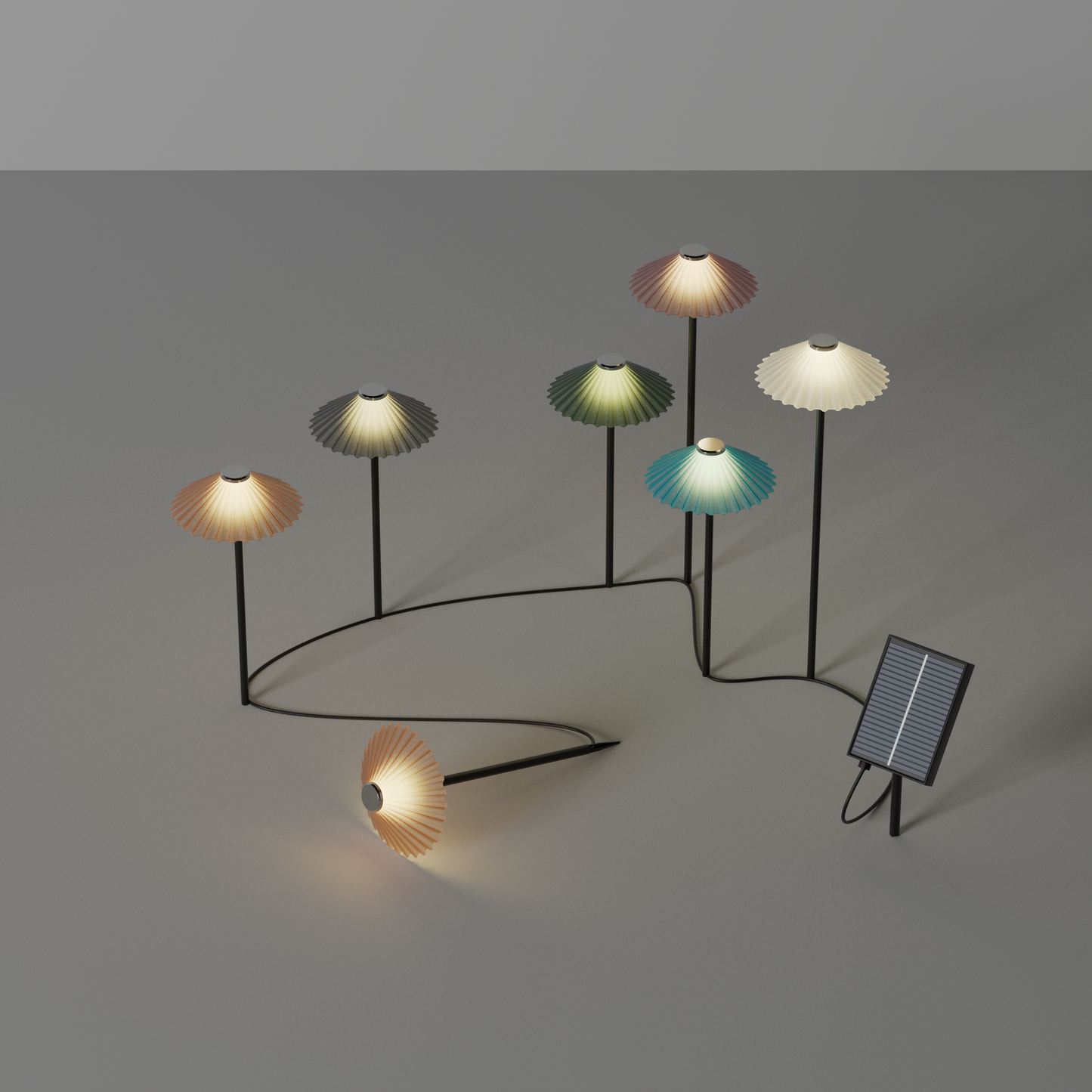 【Mushroom Dwarfs: Solar Glow Squad】LED solar courtyard light