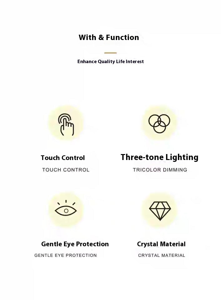 【Your Quietest Roommate Ever】LED Crystal Atmosphere Light