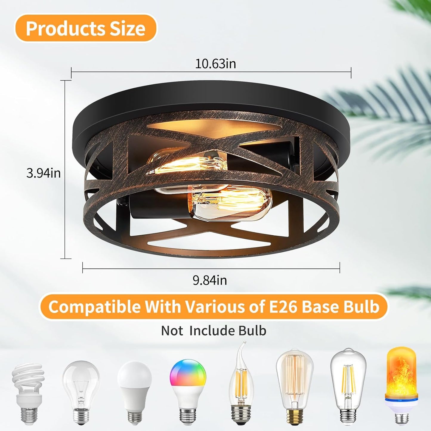 【Embedded chandelier】a rustic metal cage-style chandelier, suitable for corridors, kitchens, hallways, and bedrooms