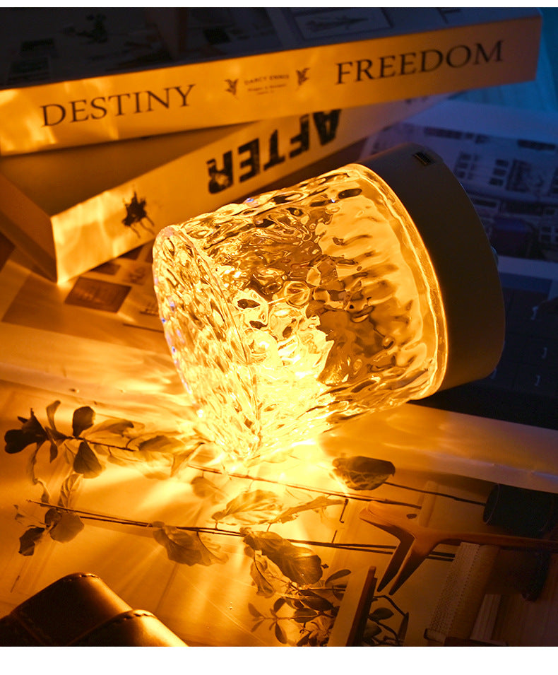 【Let Anxiety Drift Away with the Light Waves】LED water ripple ambient light