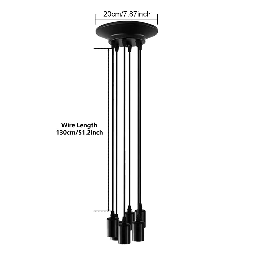 【Classic black spider chandelier】chandelier for villa living room, 6-head retro minimalist chandelier/black
