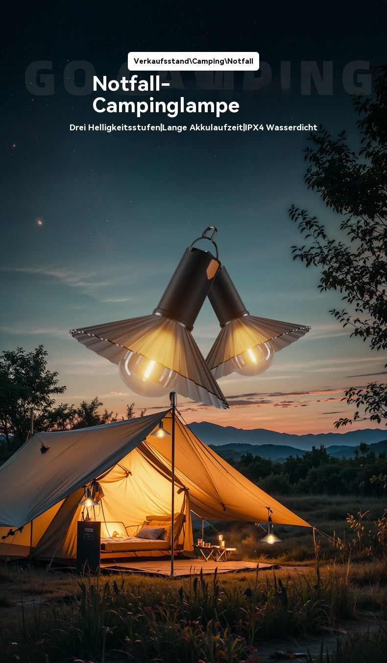 【Nomadic Hearth: Planting a Tiny Sun for the Wandering Tent】LED CAMPING LIGHT