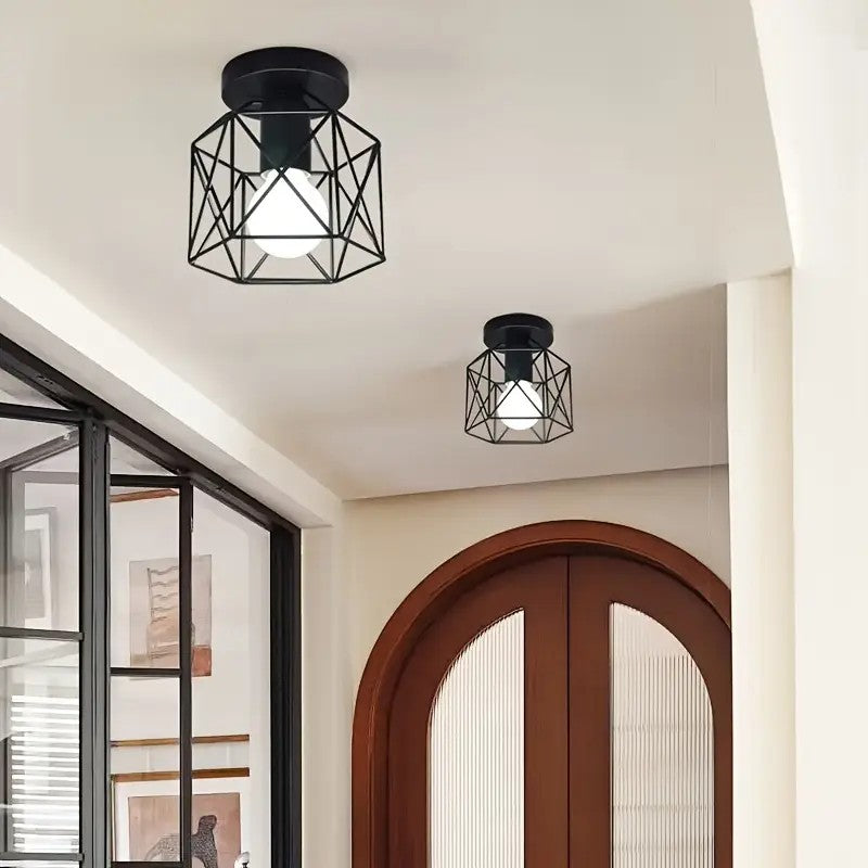 【Embedded lighting fixtures】 vintage black ceiling fixtures suitable for porch, hallway, kitchen, and farmhouse lighting,