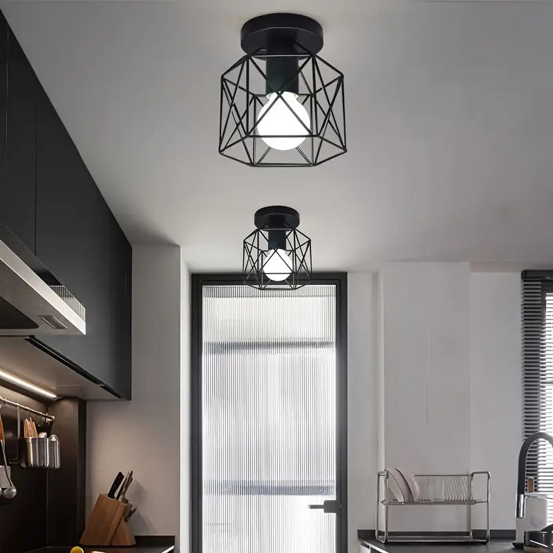 【Embedded lighting fixtures】 vintage black ceiling fixtures suitable for porch, hallway, kitchen, and farmhouse lighting,