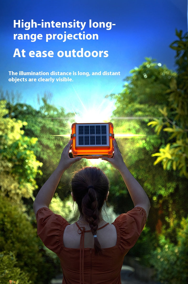 【Portable LED work solar light with infinite brightness】 rechargeable battery floor lamp, emergency work light