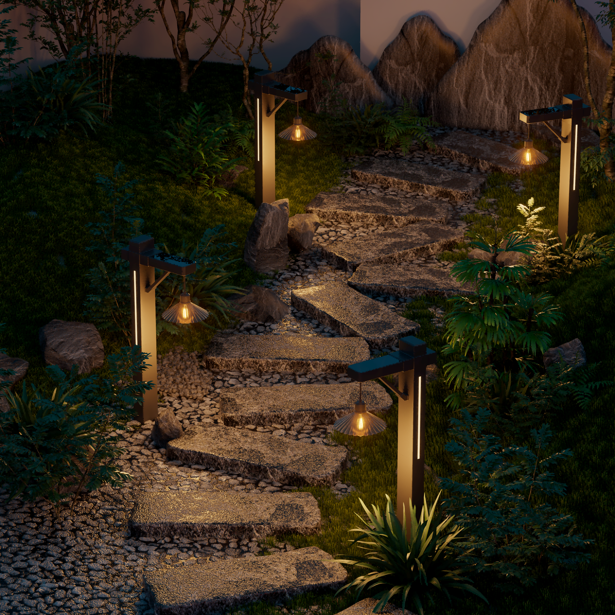 【Night Gardener: Guardian of Your Home】LED courtyard light