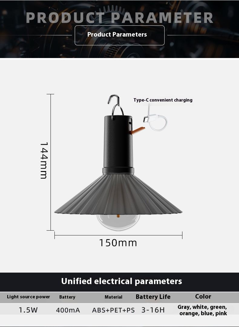 【Nomadic Hearth: Planting a Tiny Sun for the Wandering Tent】LED CAMPING LIGHT