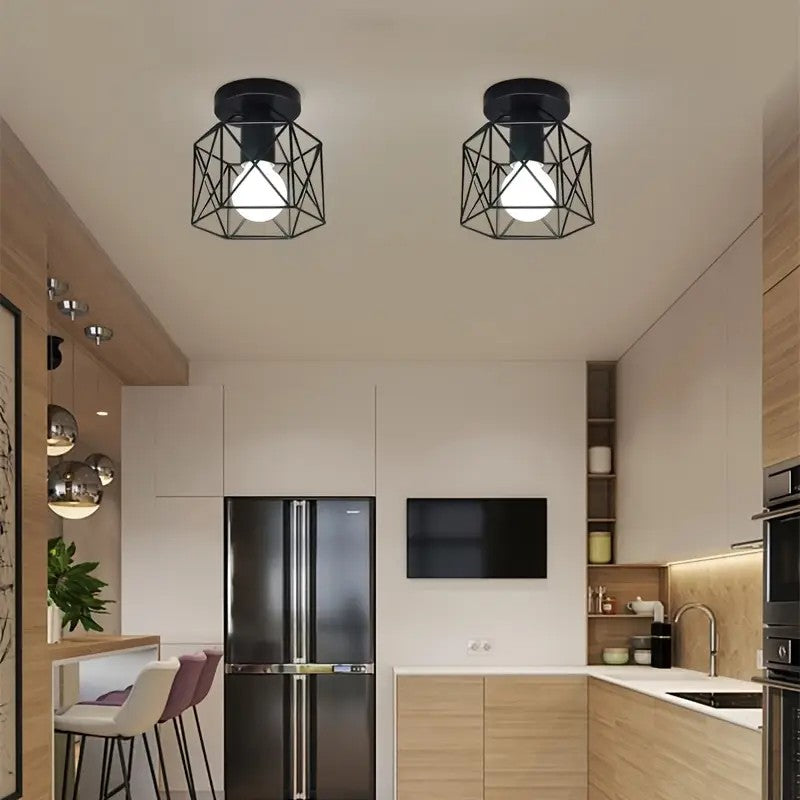 【Embedded lighting fixtures】 vintage black ceiling fixtures suitable for porch, hallway, kitchen, and farmhouse lighting,
