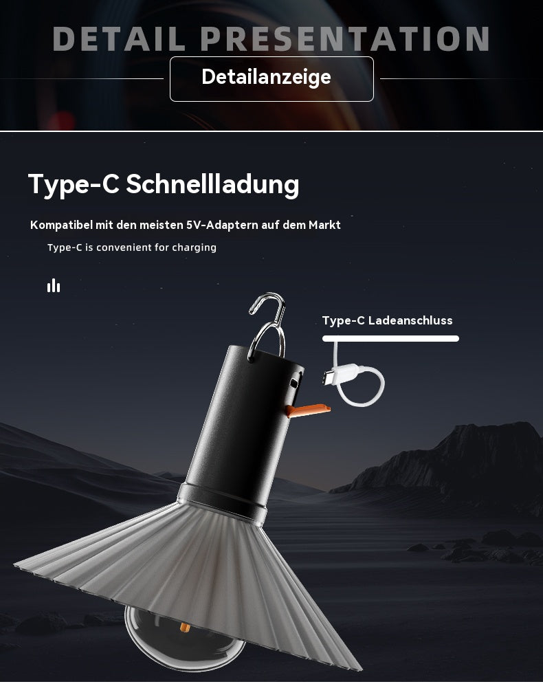 【Nomadic Hearth: Planting a Tiny Sun for the Wandering Tent】LED CAMPING LIGHT