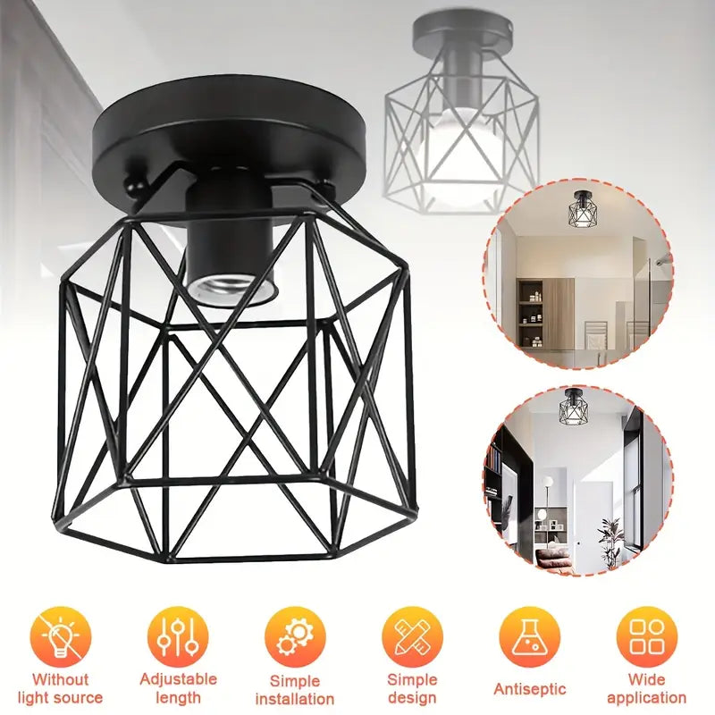 【Embedded lighting fixtures】 vintage black ceiling fixtures suitable for porch, hallway, kitchen, and farmhouse lighting,