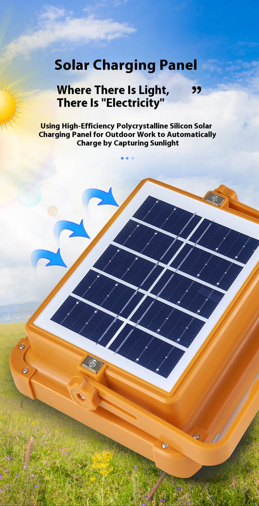 【Portable LED work solar light with infinite brightness】 rechargeable battery floor lamp, emergency work light
