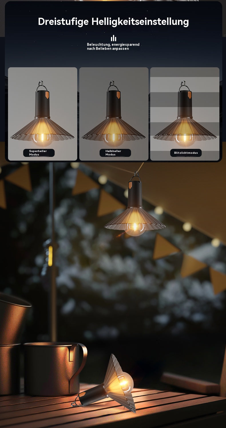 【Nomadic Hearth: Planting a Tiny Sun for the Wandering Tent】LED CAMPING LIGHT