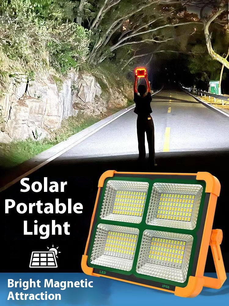 【Portable LED work solar light with infinite brightness】 rechargeable battery floor lamp, emergency work light