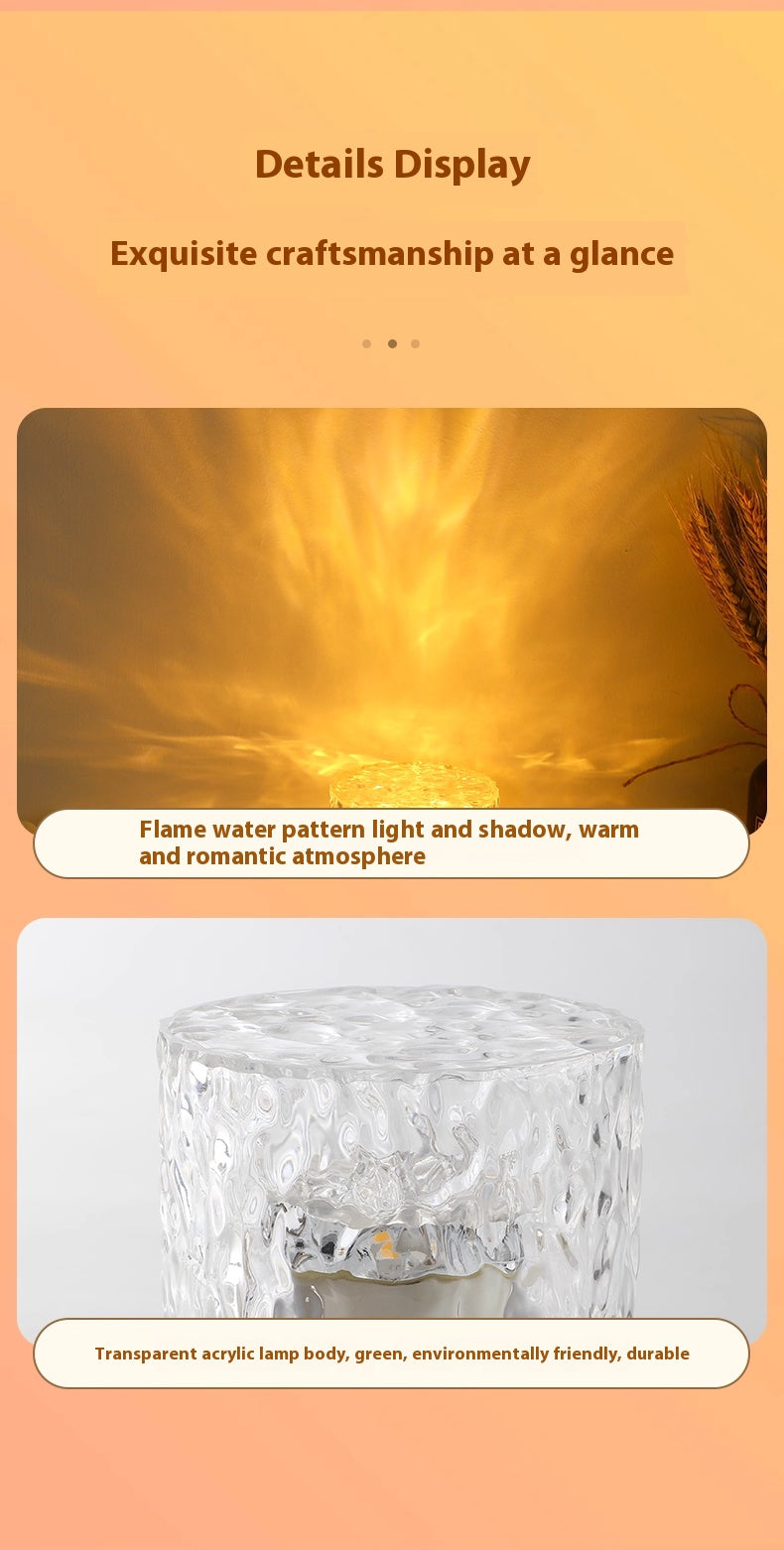 【Let Anxiety Drift Away with the Light Waves】LED water ripple ambient light