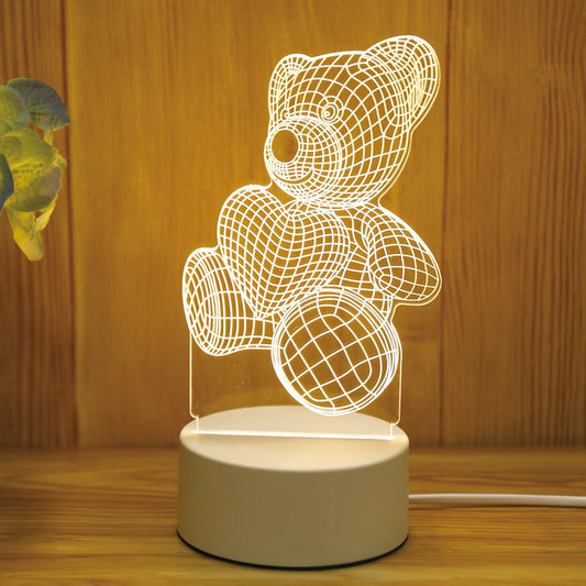 【A little bear with a big heart】3D Little Bear Night Light