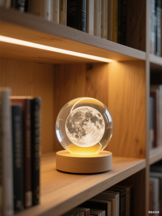 【Hold the Moon】LED glass crystal ball night light