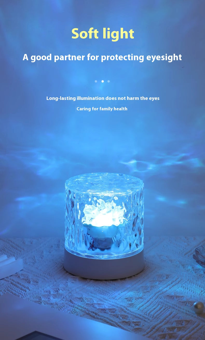 【Let Anxiety Drift Away with the Light Waves】LED water ripple ambient light