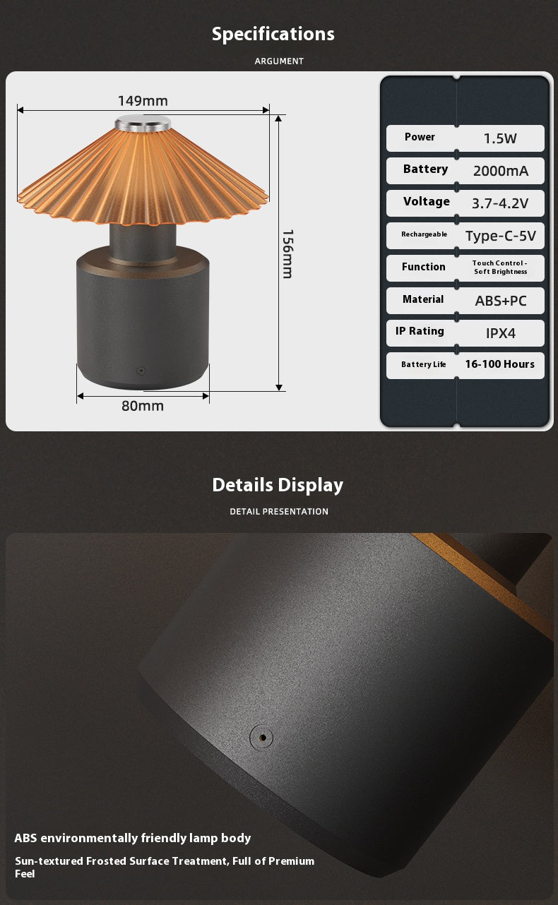 【Bedside Companion: Easing You into Peaceful Sleep】LED ambient desk lamp