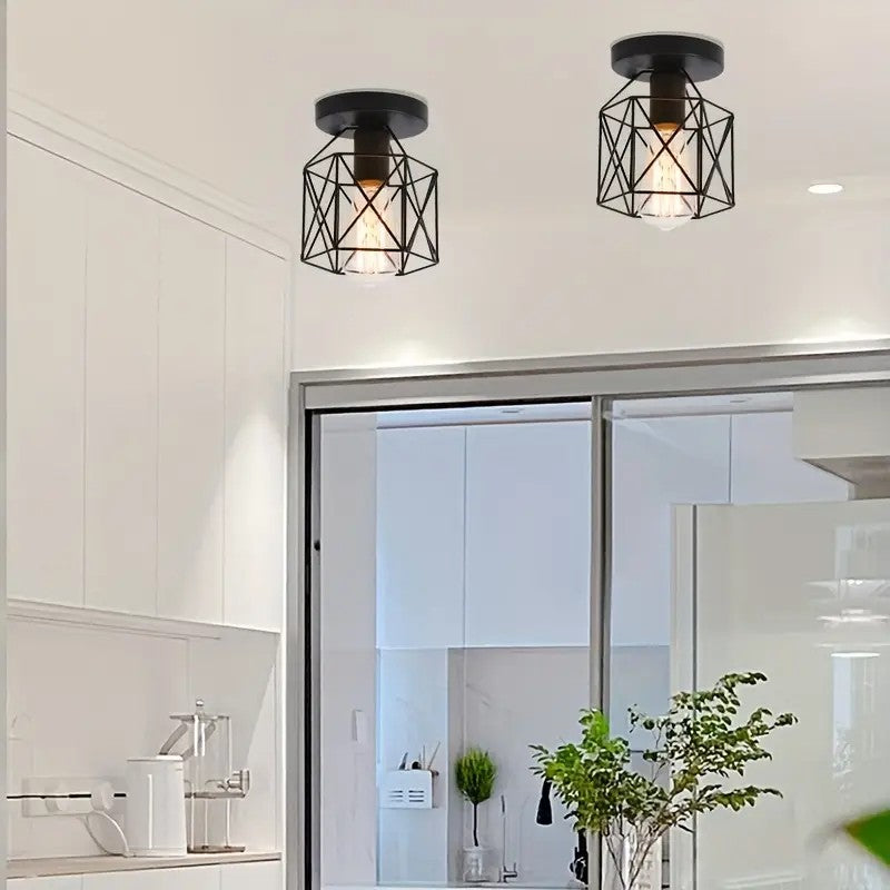 【Embedded lighting fixtures】 vintage black ceiling fixtures suitable for porch, hallway, kitchen, and farmhouse lighting,