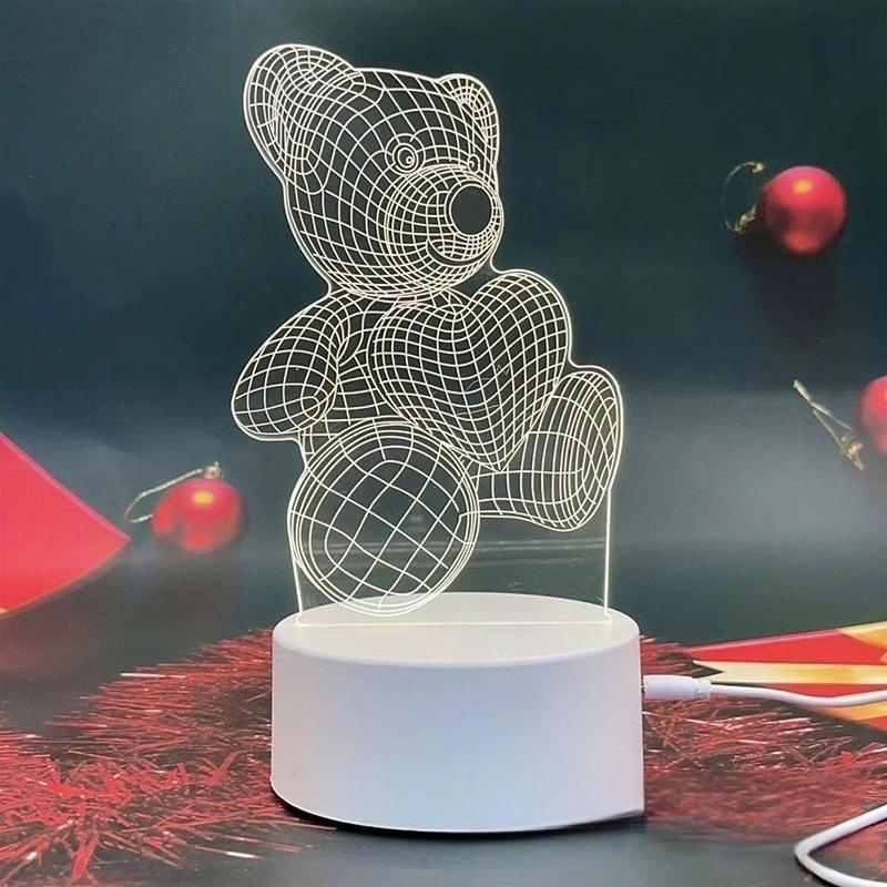 【A little bear with a big heart】3D Little Bear Night Light