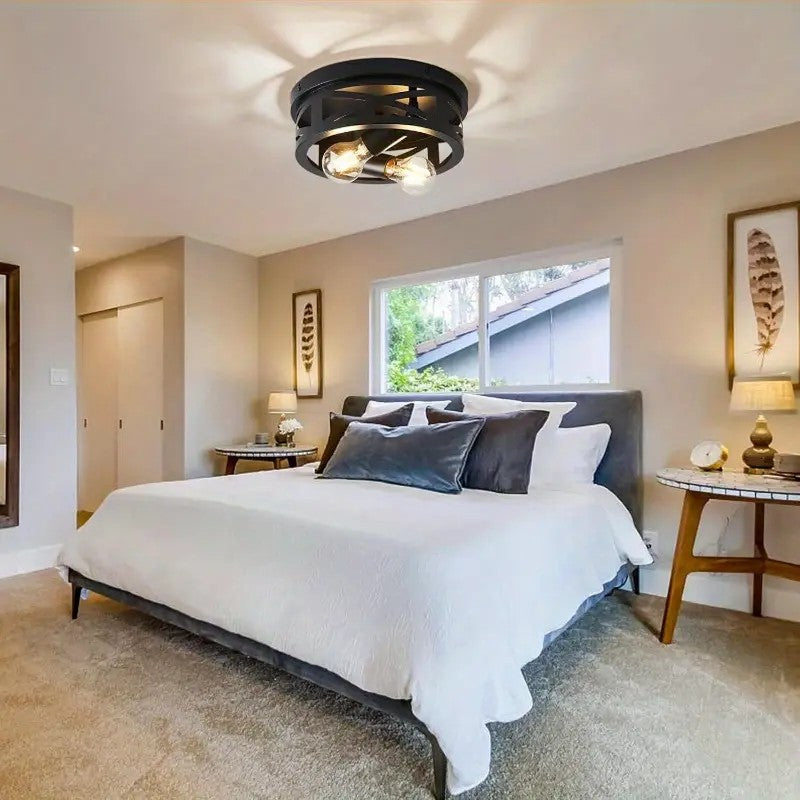 【Embedded ceiling light】 3 lights, black, suitable for kitchen, farmhouse, and hall