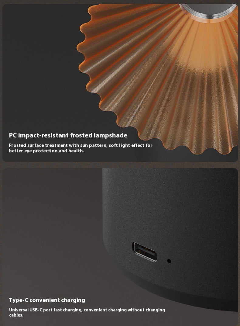 【Bedside Companion: Easing You into Peaceful Sleep】LED ambient desk lamp