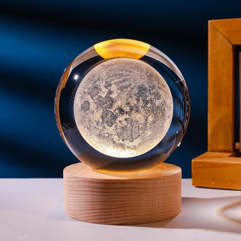 【Hold the Moon】LED glass crystal ball night light