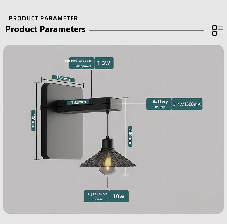 【luminate Your Solitude at Night】LED Solar Wall Light