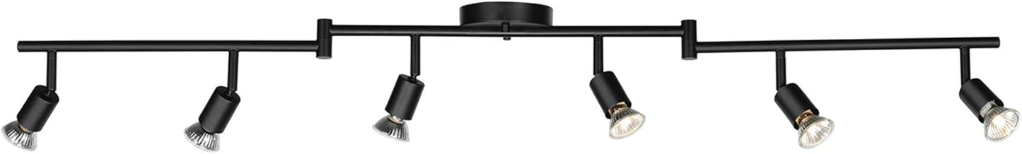 【4-light track lighting kit， black】ceiling spotlight, flexible swivel head