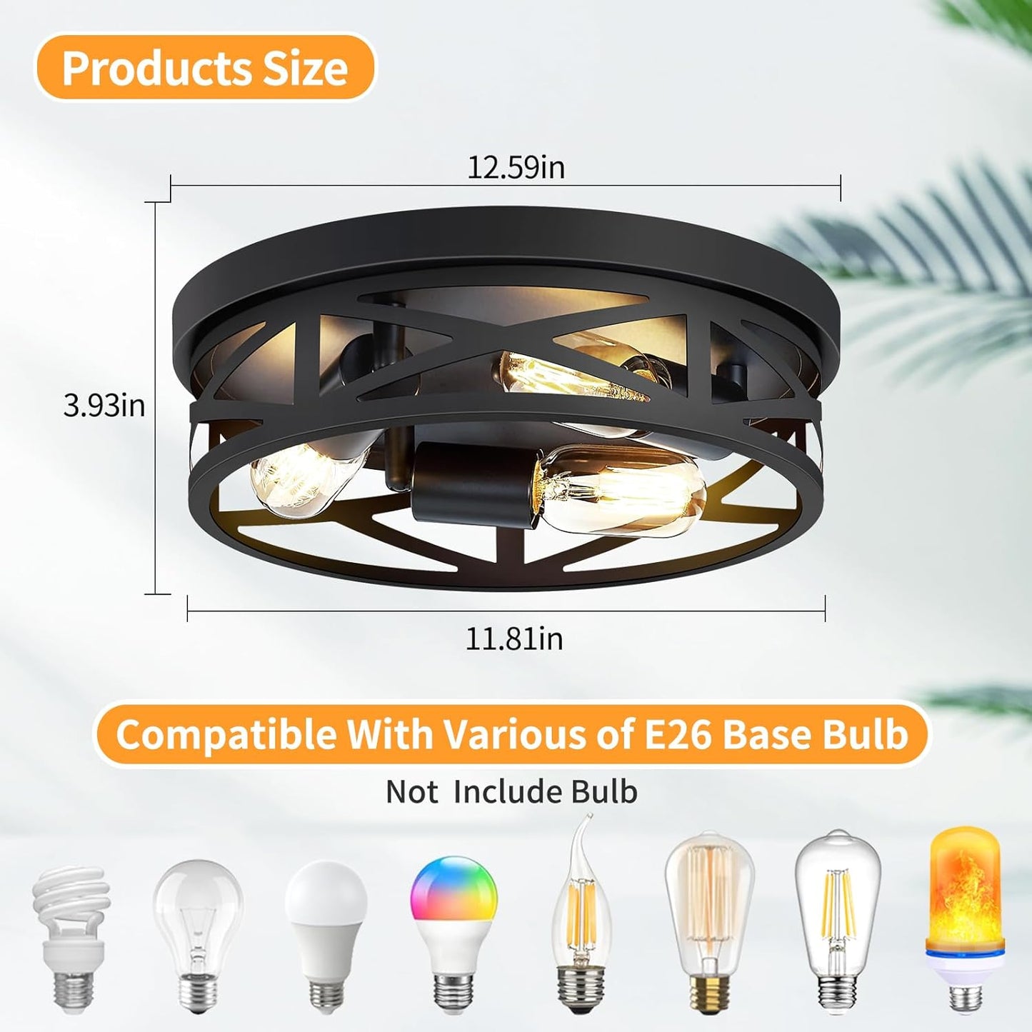 【Embedded ceiling light】 3 lights, black, suitable for kitchen, farmhouse, and hall