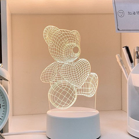【A little bear with a big heart】3D Little Bear Night Light