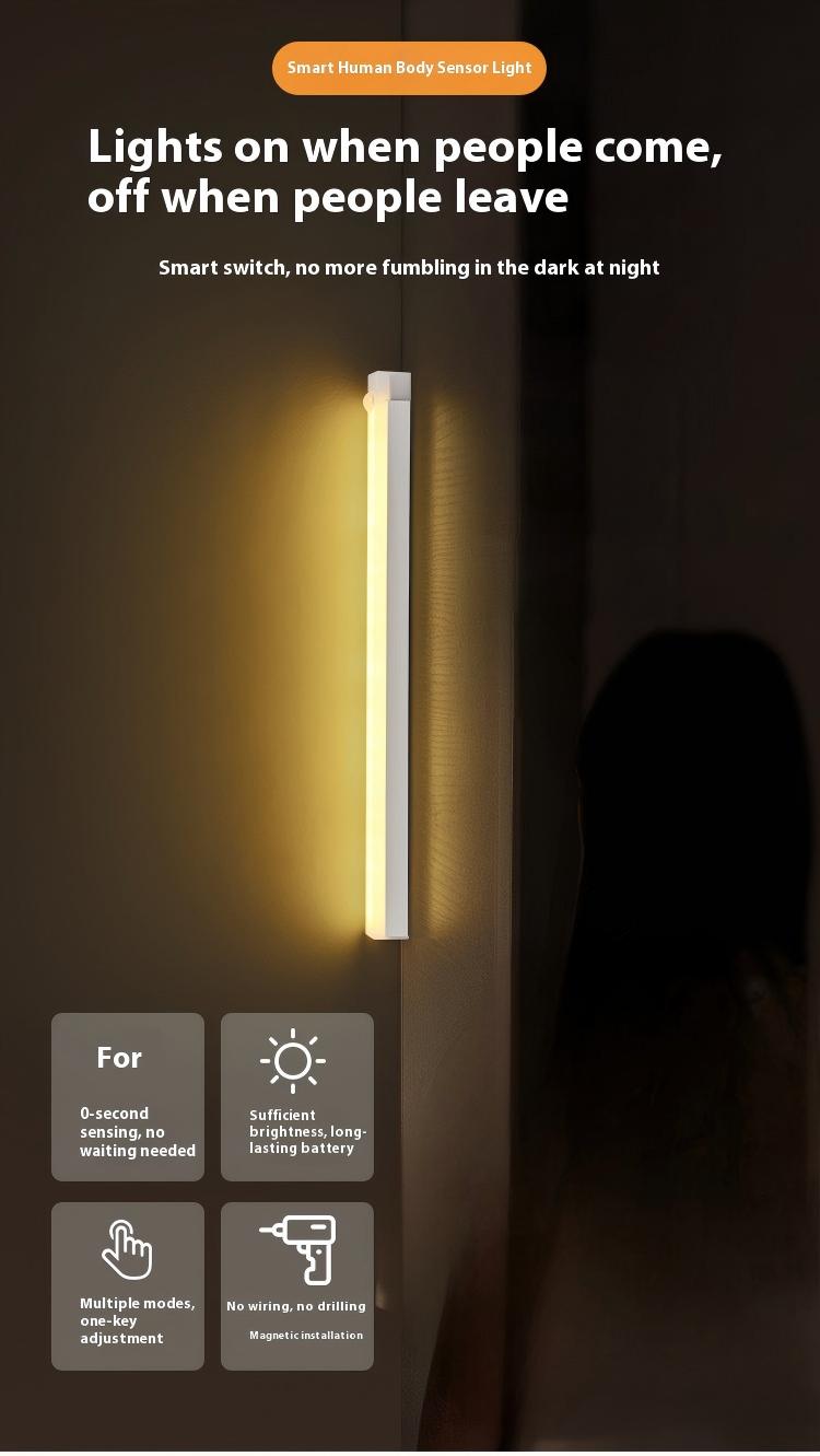 [USB charging motion sensor closet light] indoor counter magnetic light