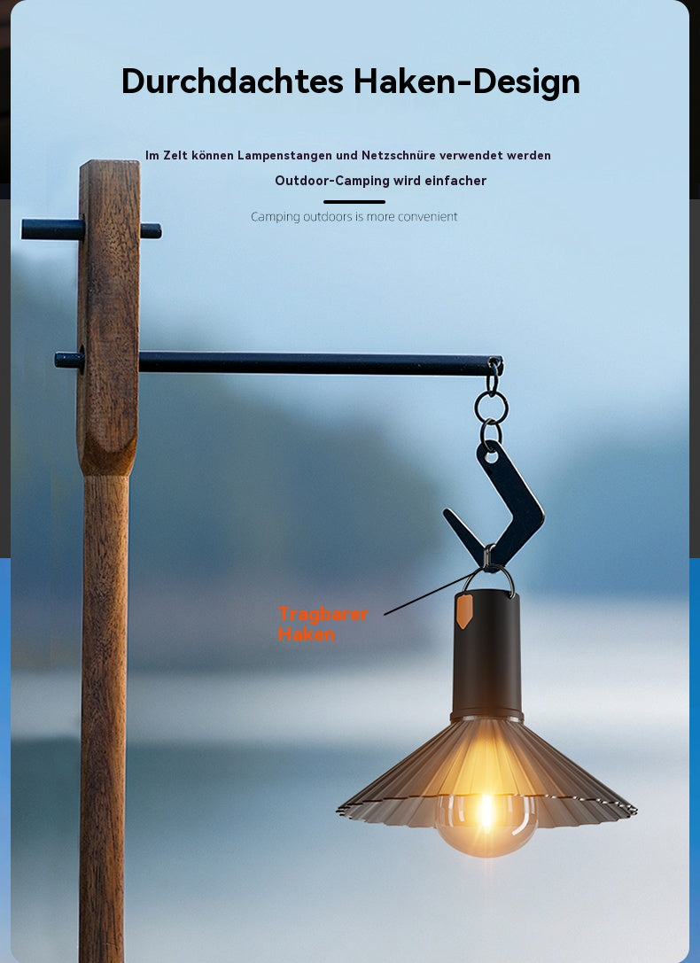【Nomadic Hearth: Planting a Tiny Sun for the Wandering Tent】LED CAMPING LIGHT