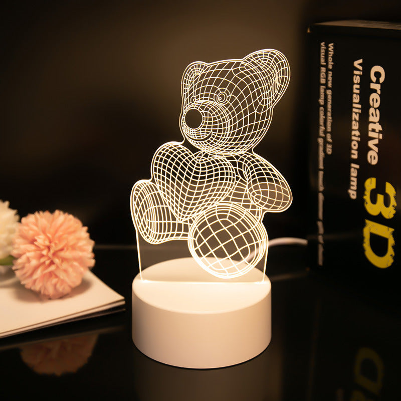 【A little bear with a big heart】3D Little Bear Night Light