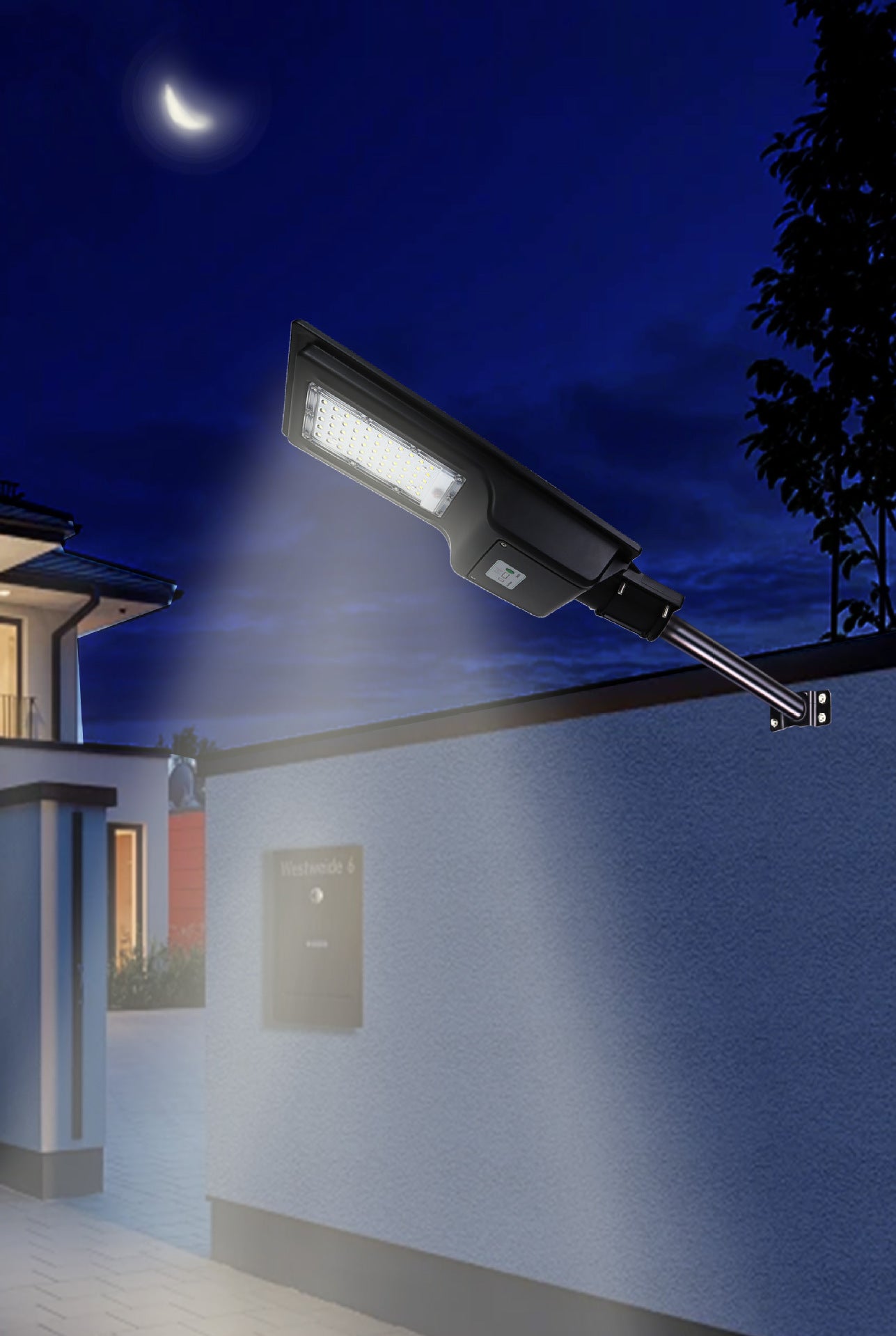 【Solar street light 】Outdoor waterproof, automatic sensing switch during day and night, used for outdoor gardens, courtyards, parking lots
