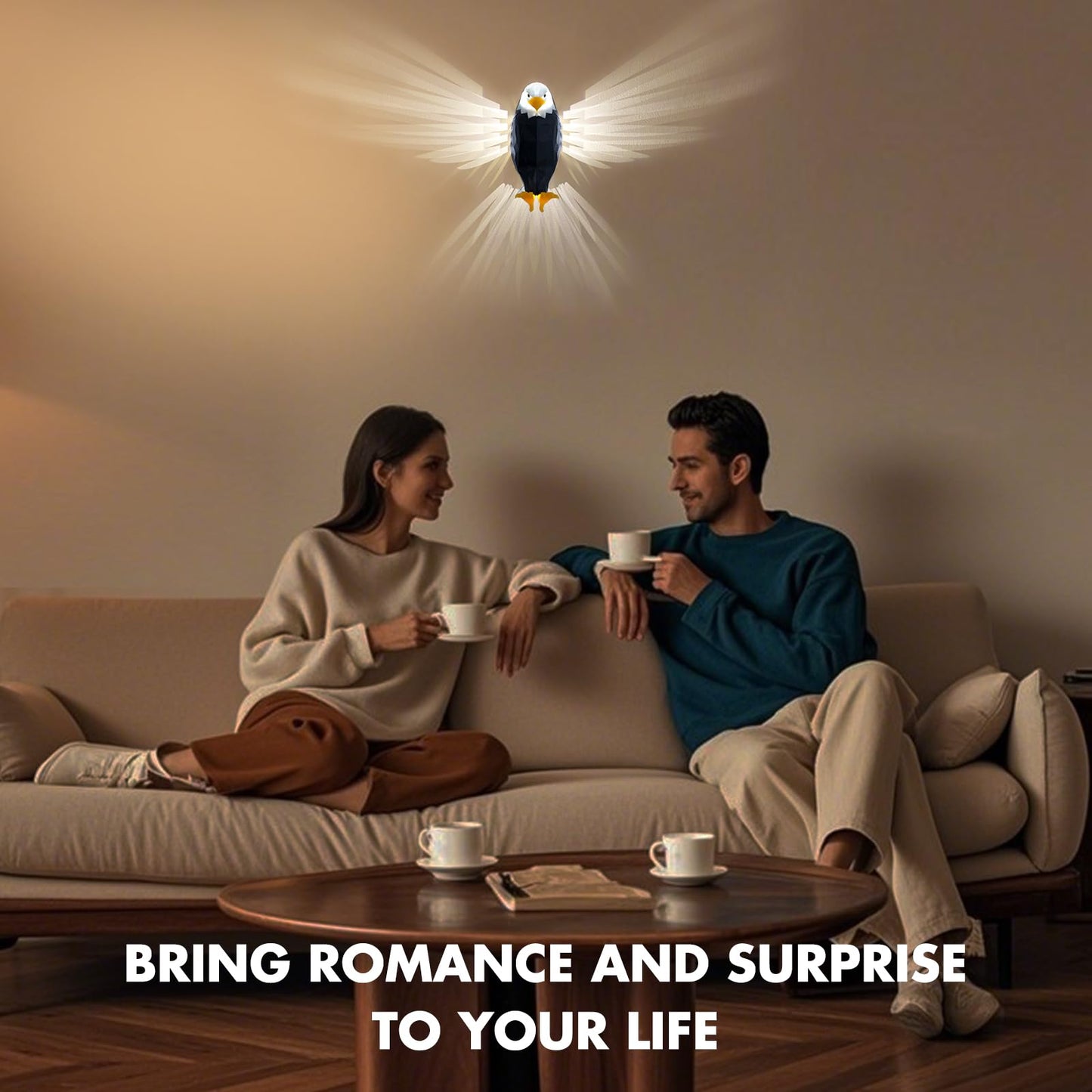 【Where light claims the throne of shadows】Eagle wall lamp