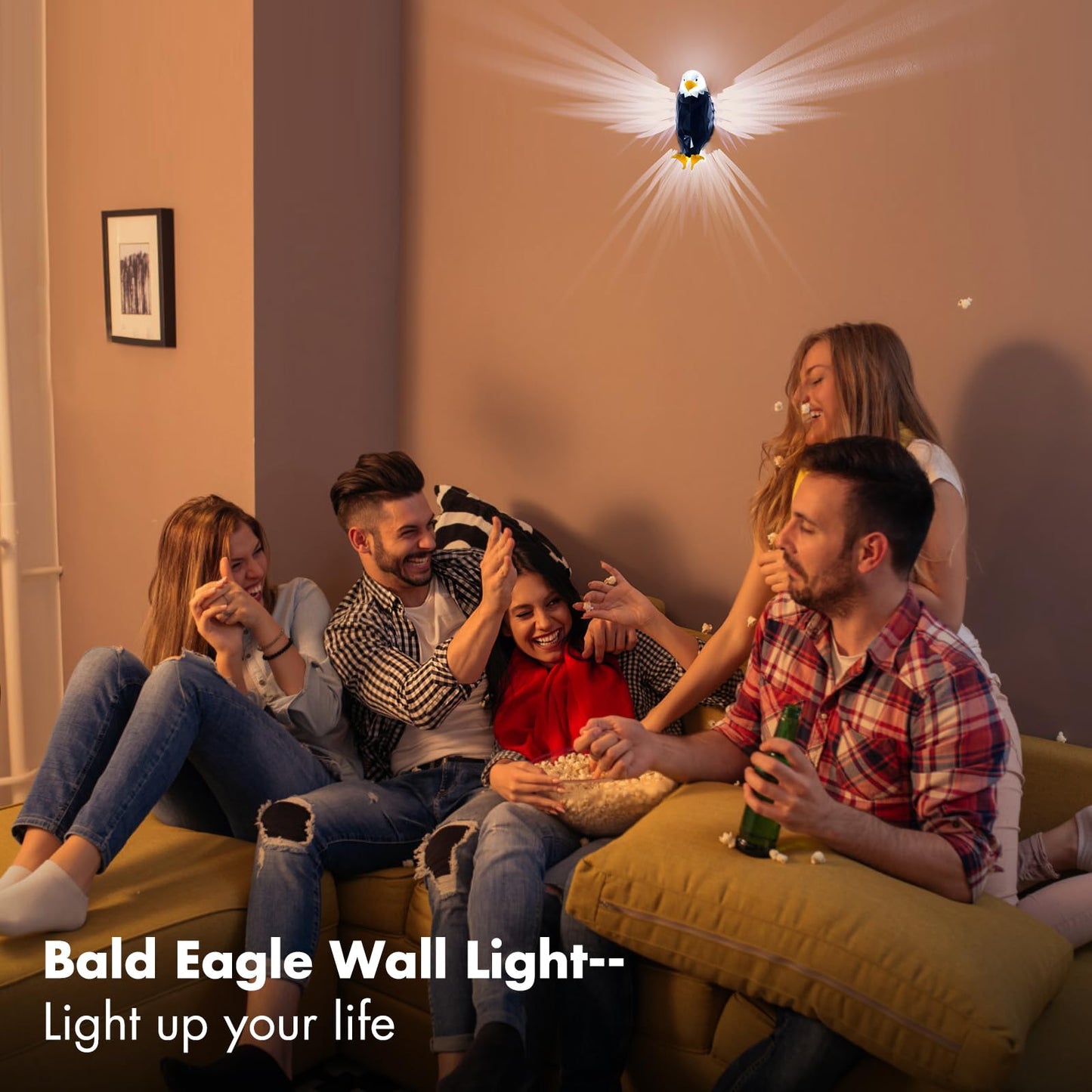 【Where light claims the throne of shadows】Eagle wall lamp