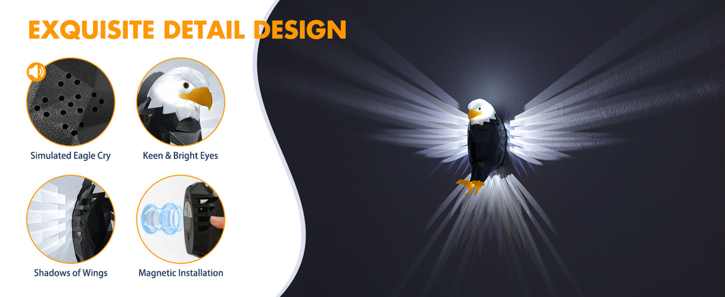 【Where light claims the throne of shadows】Eagle wall lamp