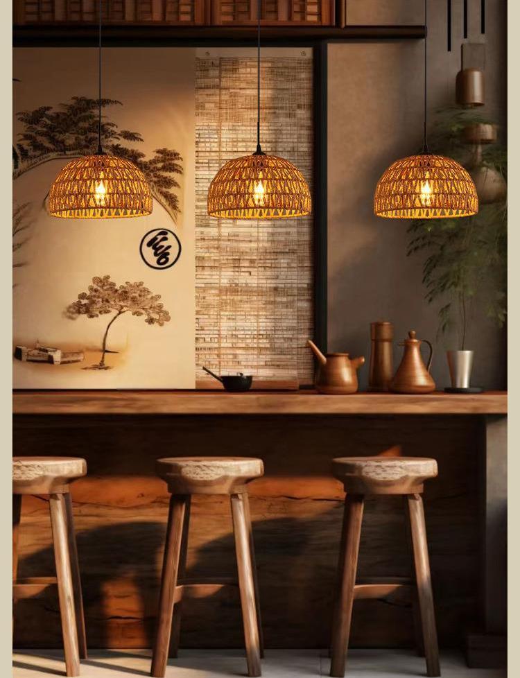 【Bohemian chandeliers】rattan chandeliers, suitable for corridors, bedrooms, and dining rooms