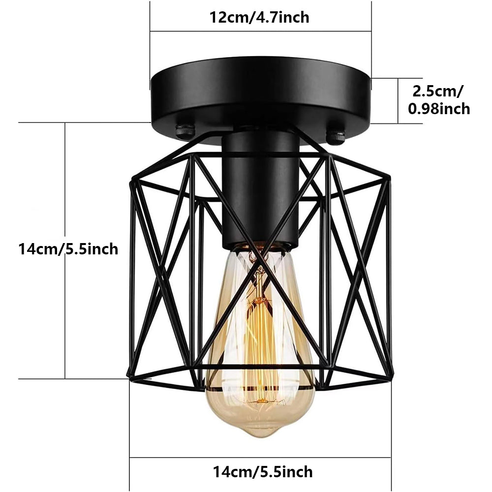 【Embedded lighting fixtures】 vintage black ceiling fixtures suitable for porch, hallway, kitchen, and farmhouse lighting,