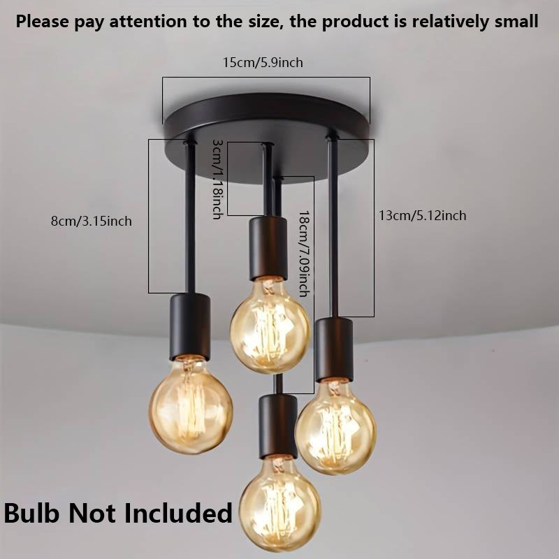 【4 black vintage chandeliers】 suitable for dining rooms, bedrooms, study rooms, living rooms, and staircases